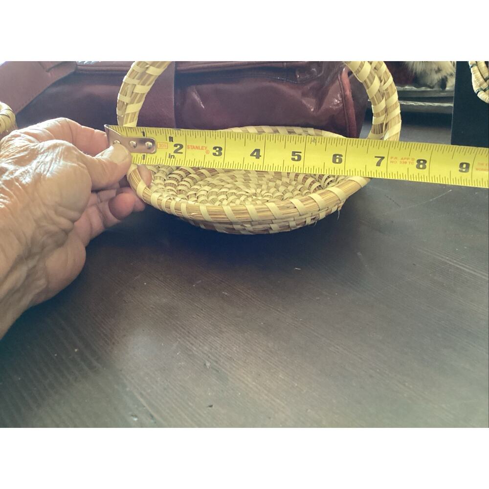 Gullah South Carolina Charleston Sweetgrass Basket Double Handle - Picture 9 of 11